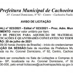 PREFEITURA ABRE PREGÃO PRESENCIAL PARA AQUISIÇÃO DE MATERIAL ODONTOLÓGICO