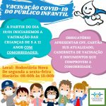 INÍCIO DA VACINAÇÃO CONTRA COVID-19 DO PÚBLICO INFANTIL