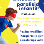 Campanha de Vacinação contra a Poliomielite começa nesta segunda-feira em Cachoeira Paulista